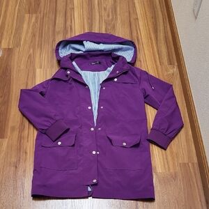 Bloggerlove Elegant Deep Purple Women's Trench Coat. Waterproof